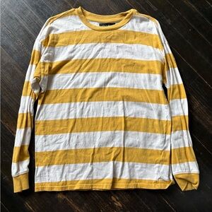 Striped Yellow and White Men's Shirt